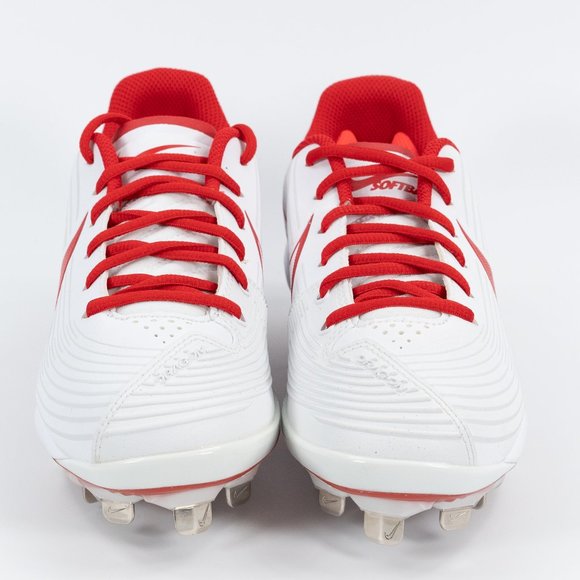 Nike Women's Lunar Hyperdiamond 3 Pro 'White Red' CD0110-1067 Softball Cleats - Picture 6 of 11